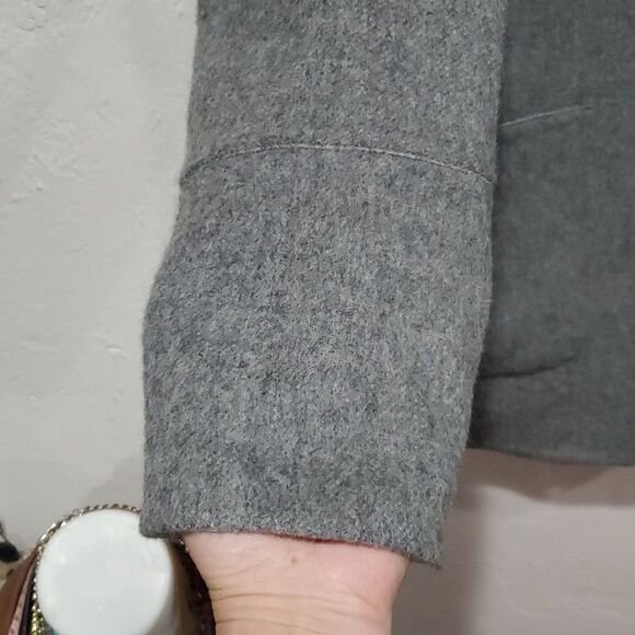 Peruvian Connection Baby Alpaca Wool Coat in Grey Size L - Picture 6 of 13